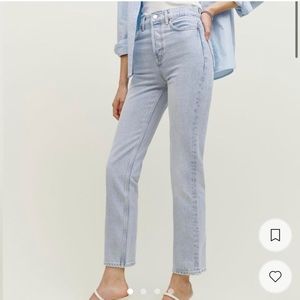 Reformation Cynthia High Rise Straight Jeans
